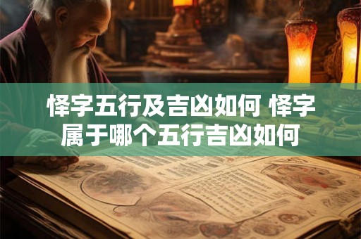 怿字五行及吉凶如何 怿字属于哪个五行吉凶如何