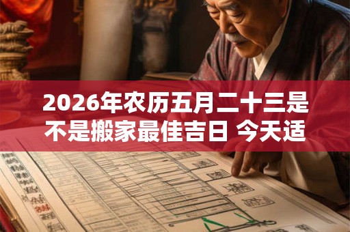 2026年农历五月二十三是不是搬家最佳吉日 今天适合搬新家吗