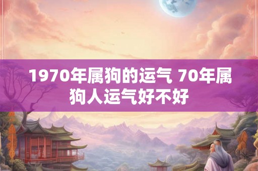 1970年属狗的运气 70年属狗人运气好不好