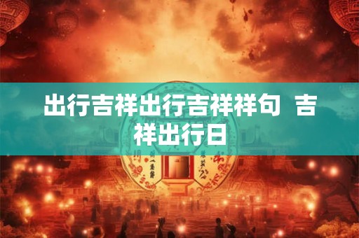 出行吉祥出行吉祥祥句  吉祥出行日
