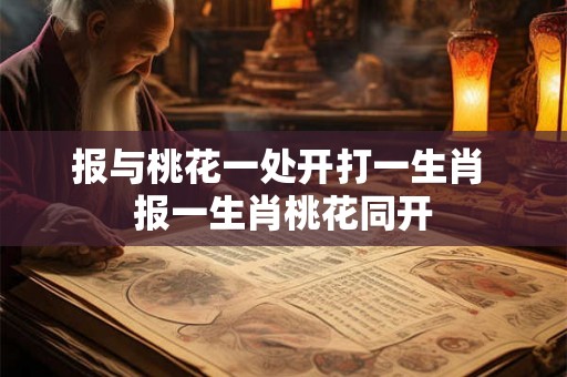 报与桃花一处开打一生肖 报一生肖桃花同开