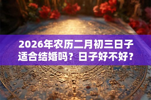 2026年农历二月初三日子适合结婚吗？日子好不好？