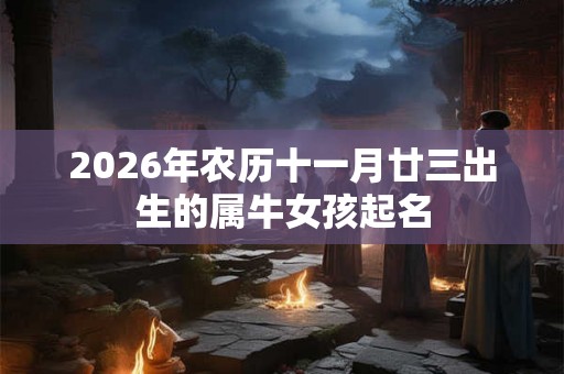 2026年农历十一月廿三出生的属牛女孩起名 2026年农历十一月廿三出生的属牛女孩起名