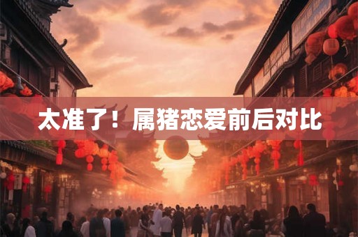太准了！属猪恋爱前后对比