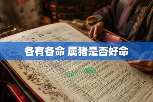 各有各命 属猪是否好命 各有各命 属猪是否好命