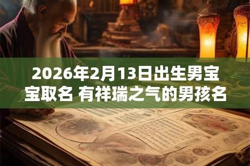 2026年2月13日出生男宝宝取名 有祥瑞之气的男孩名字 2026年2月13日出生男宝宝取名 有祥瑞之气的男孩名字