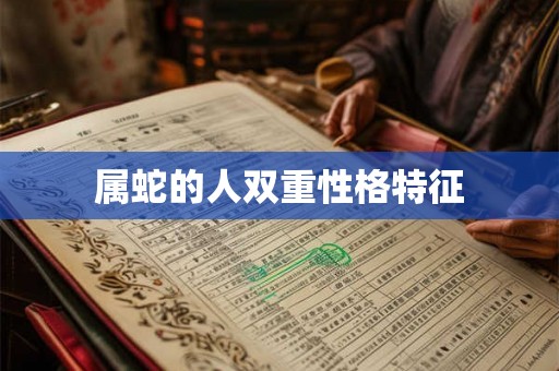 属蛇的人双重性格特征
