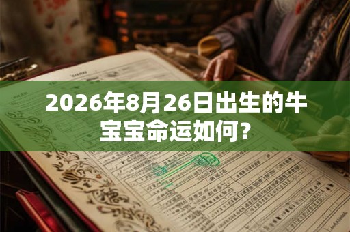2026年8月26日出生的牛宝宝命运如何？