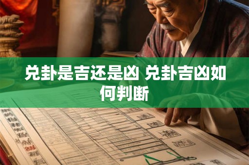兑卦是吉还是凶 兑卦吉凶如何判断 兑卦是吉还是凶 兑卦吉凶如何判断