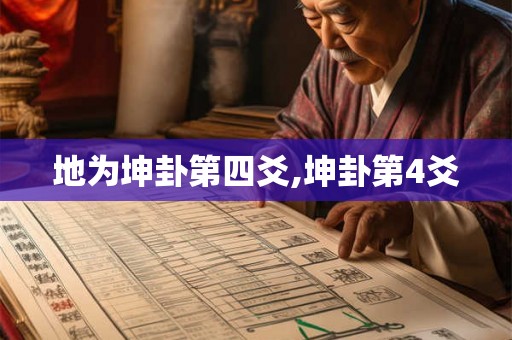 地为坤卦第四爻,坤卦第4爻