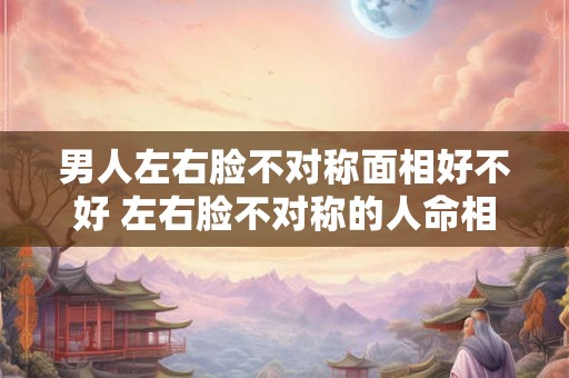 男人左右脸不对称面相好不好 左右脸不对称的人命相