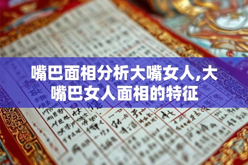 嘴巴面相分析大嘴女人,大嘴巴女人面相的特征