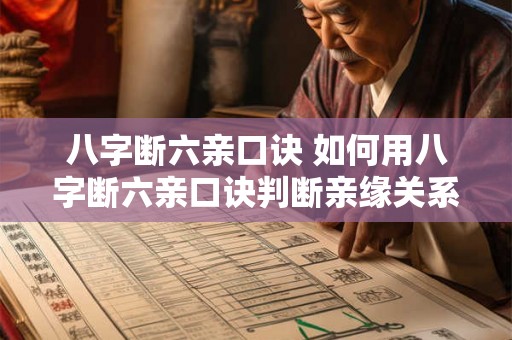 八字断六亲口诀 如何用八字断六亲口诀判断亲缘关系 八字断六亲口诀 如何用八字断六亲口诀判断亲缘关系