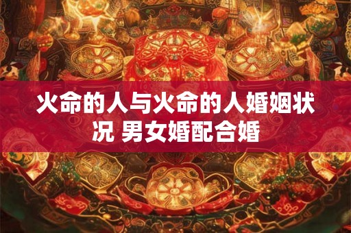 火命的人与火命的人婚姻状况 男女婚配合婚