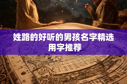 姓路的好听的男孩名字精选 用字推荐