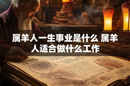 属羊人一生事业是什么 属羊人适合做什么工作