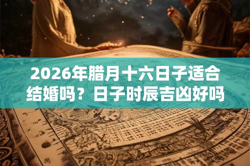 2026年腊月十六日子适合结婚吗?日子时辰吉凶好吗? 2026年腊月十六日子适合结婚吗?日子时辰吉凶好吗?