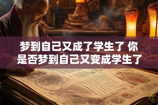 梦到自己又成了学生了 你是否梦到自己又变成学生了