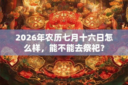 2026年农历七月十六日怎么样，能不能去祭祀？