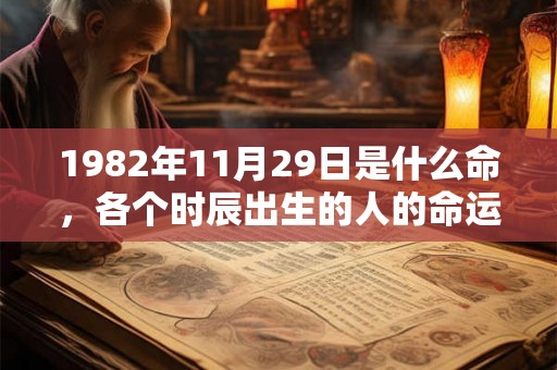 1982年11月29日是什么命，各个时辰出生的人的命运