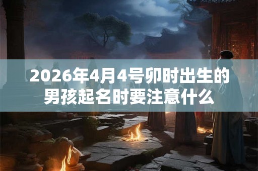 2026年4月4号卯时出生的男孩起名时要注意什么