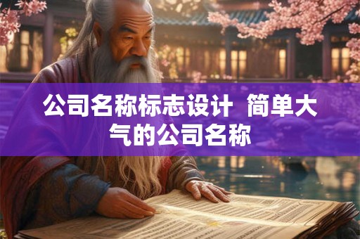公司名称标志设计  简单大气的公司名称