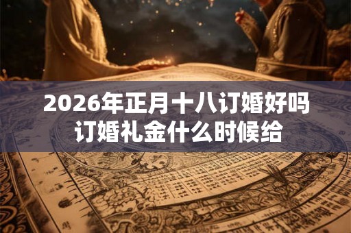 2026年正月十八订婚好吗 订婚礼金什么时候给