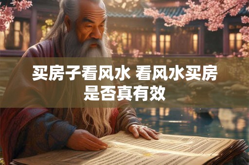 买房子看风水 看风水买房是否真有效