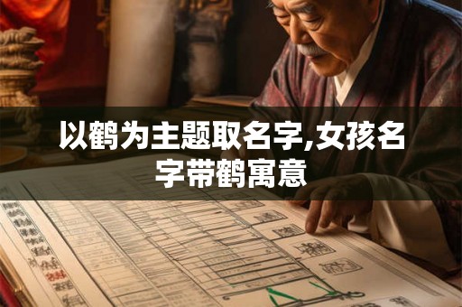 以鹤为主题取名字,女孩名字带鹤寓意