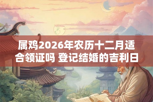 属鸡2026年农历十二月适合领证吗 登记结婚的吉利日子