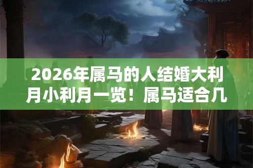 2026年属马的人结婚大利月小利月一览！属马适合几月结婚？