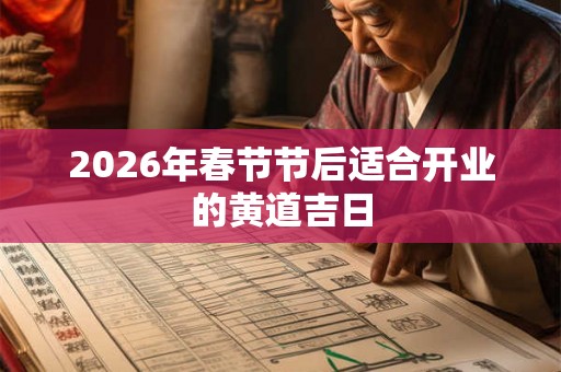2026年春节节后适合开业的黄道吉日 2026年春节节后适合开业的黄道吉日