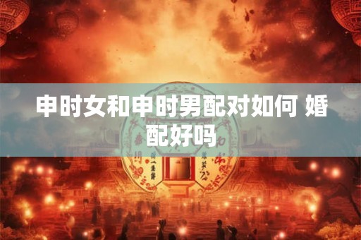 申时女和申时男配对如何 婚配好吗