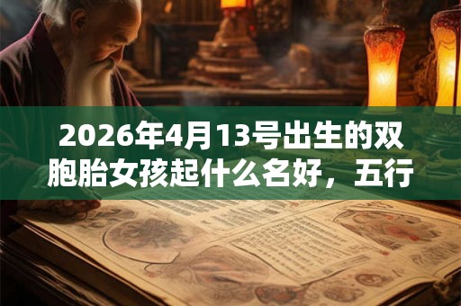 2026年4月13号出生的双胞胎女孩起什么名好,五行属什么? 2026年4月13号出生的双胞胎女孩起什么名好,五行属什么?