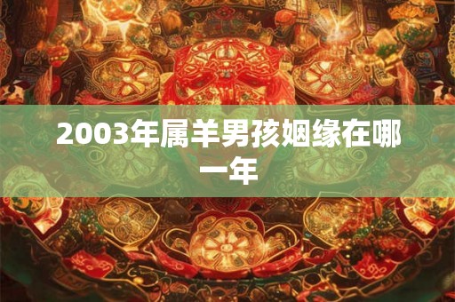 2003年属羊男孩姻缘在哪一年 2003年属羊男孩姻缘在哪一年