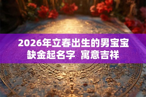 2026年立春出生的男宝宝缺金起名字  寓意吉祥