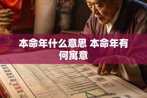 本命年什么意思 本命年有何寓意