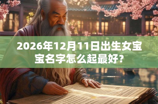 2026年12月11日出生女宝宝名字怎么起最好？