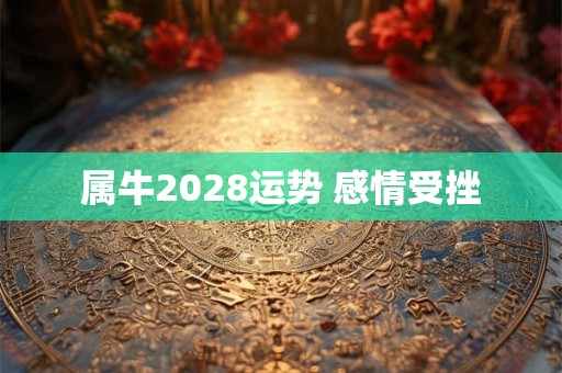 属牛2028运势 感情受挫