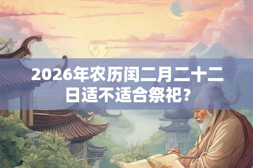 2026年农历闰二月二十二日适不适合祭祀？