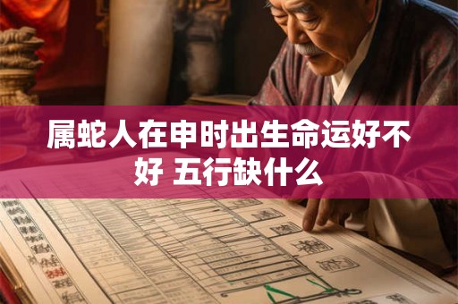 属蛇人在申时出生命运好不好 五行缺什么 属蛇人在申时出生命运好不好 五行缺什么