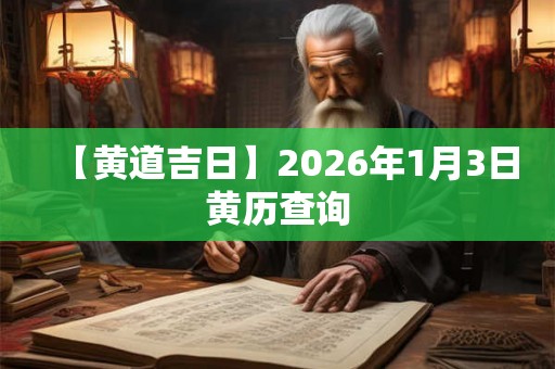 【黄道吉日】2026年1月3日黄历查询