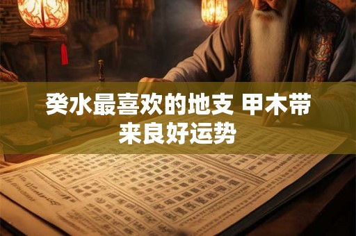 癸水最喜欢的地支 甲木带来良好运势