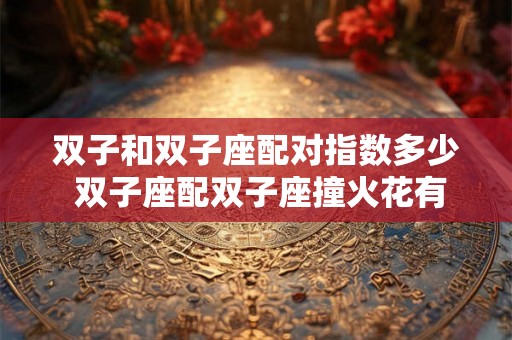 双子和双子座配对指数多少 双子座配双子座撞火花有几分