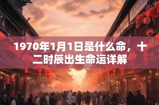 1970年1月1日是什么命,十二时辰出生命运详解 1970年1月1日是什么命,十二时辰出生命运详解
