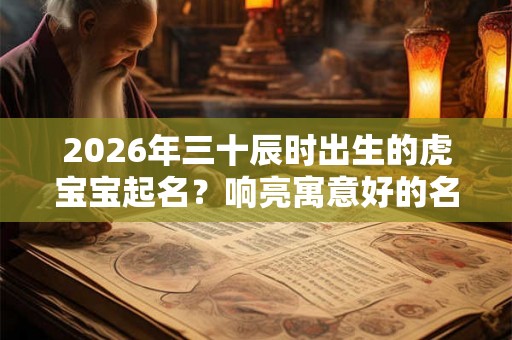 2026年三十辰时出生的虎宝宝起名?响亮寓意好的名字 2026年三十辰时出生的虎宝宝起名?响亮寓意好的名字