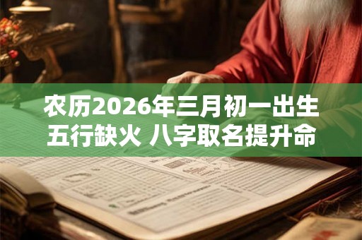 农历2026年三月初一出生五行缺火 八字取名提升命局