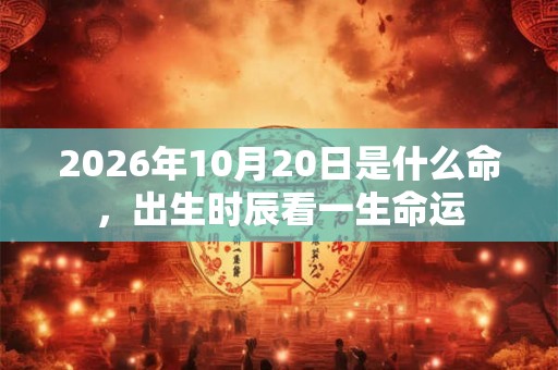 2026年10月20日是什么命，出生时辰看一生命运