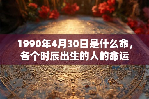 1990年4月30日是什么命，各个时辰出生的人的命运