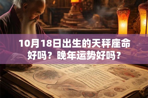 10月18日出生的天秤座命好吗？晚年运势好吗？